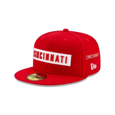 Sapca New Era Cincinnati Reds MLB Boxed Wordmark 59FIFTY Fitted - Rosii